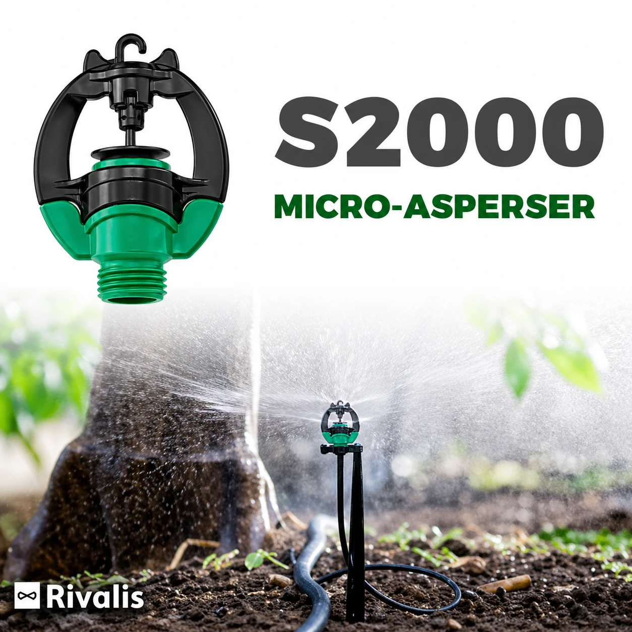 MICRO ASPERSEUR S2000 19L/H 3/8+SUPPORT