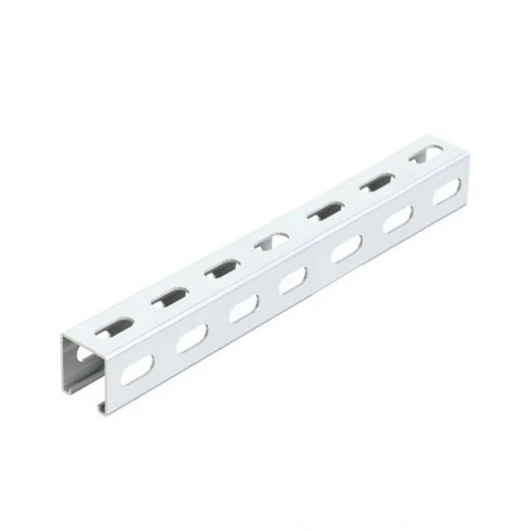 Rail perfore en acier galvanise (41x41x1.5mm) longueur de rail2) longueur de rail 5.80ML