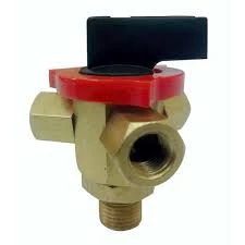 VANNE A 3 VOIES EN  LAITON 1/8